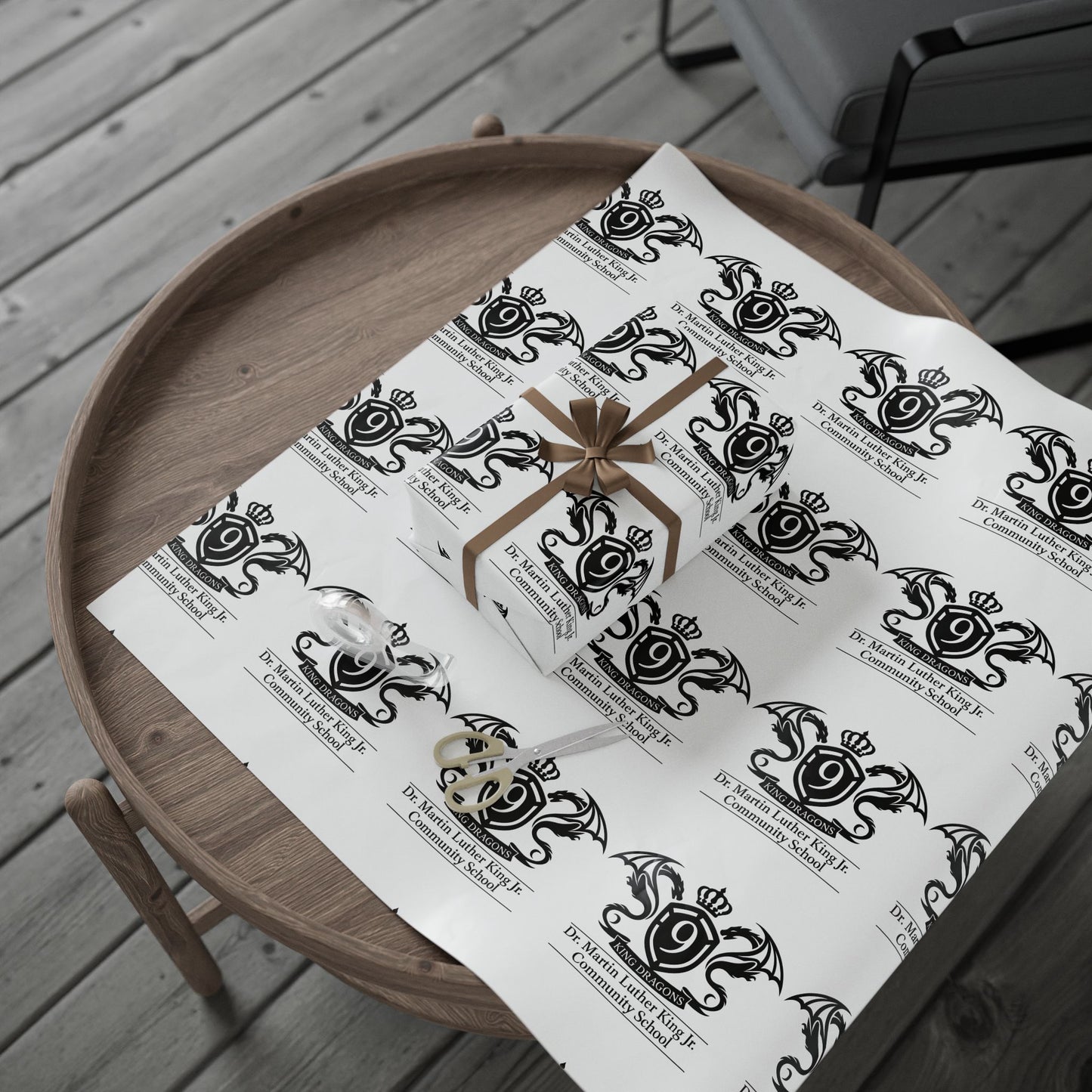 Wrapping Paper – School Logo Pattern