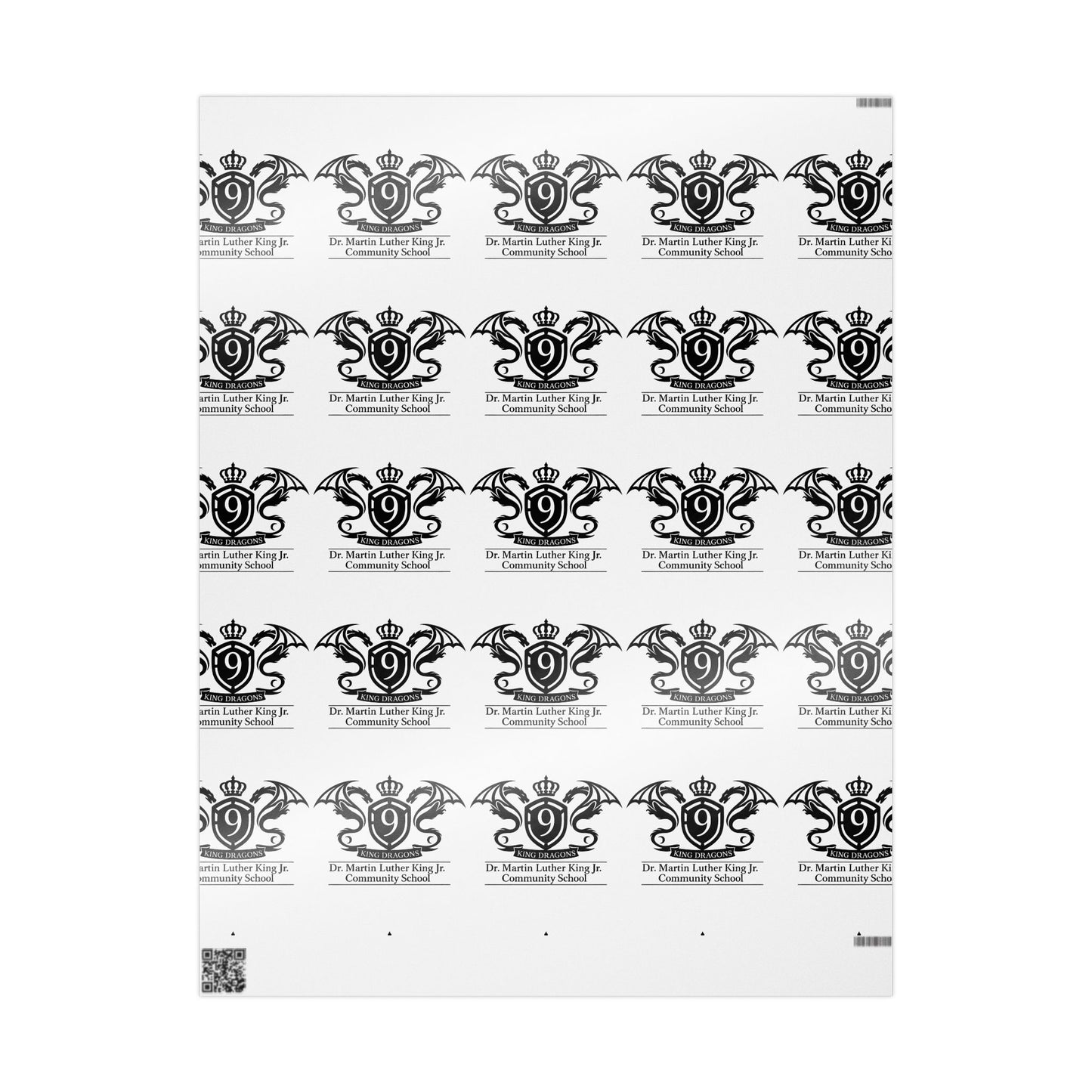 Wrapping Paper – School Logo Pattern