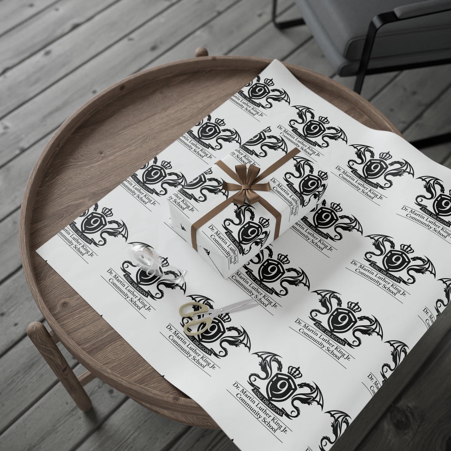 Wrapping Paper – School Logo Pattern