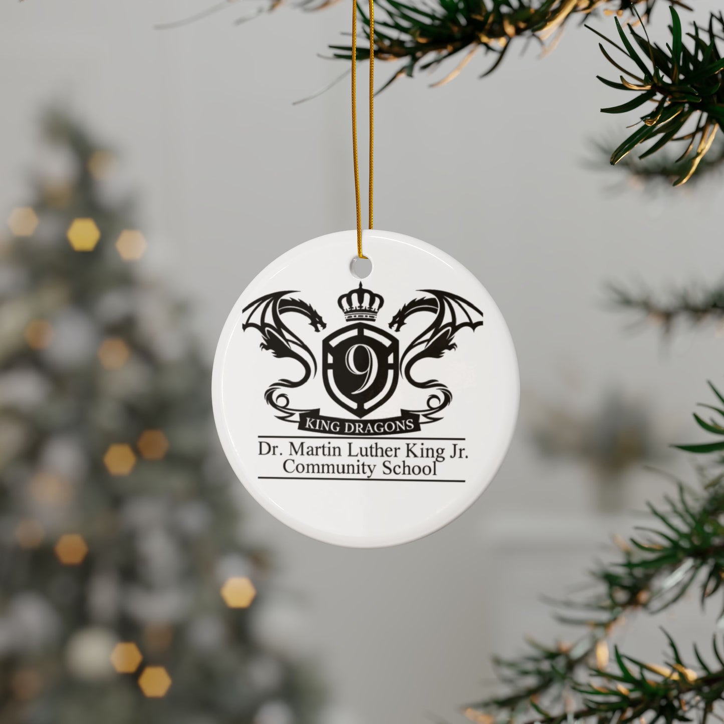Ceramic Ornament — School Crest (2-Side)
