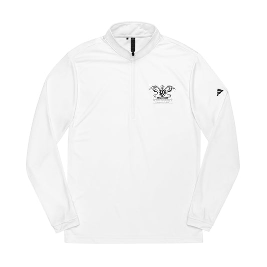 Embroidered Quarter-Zip Pullover — Classic adidas® Pullover with Crest Embroidery