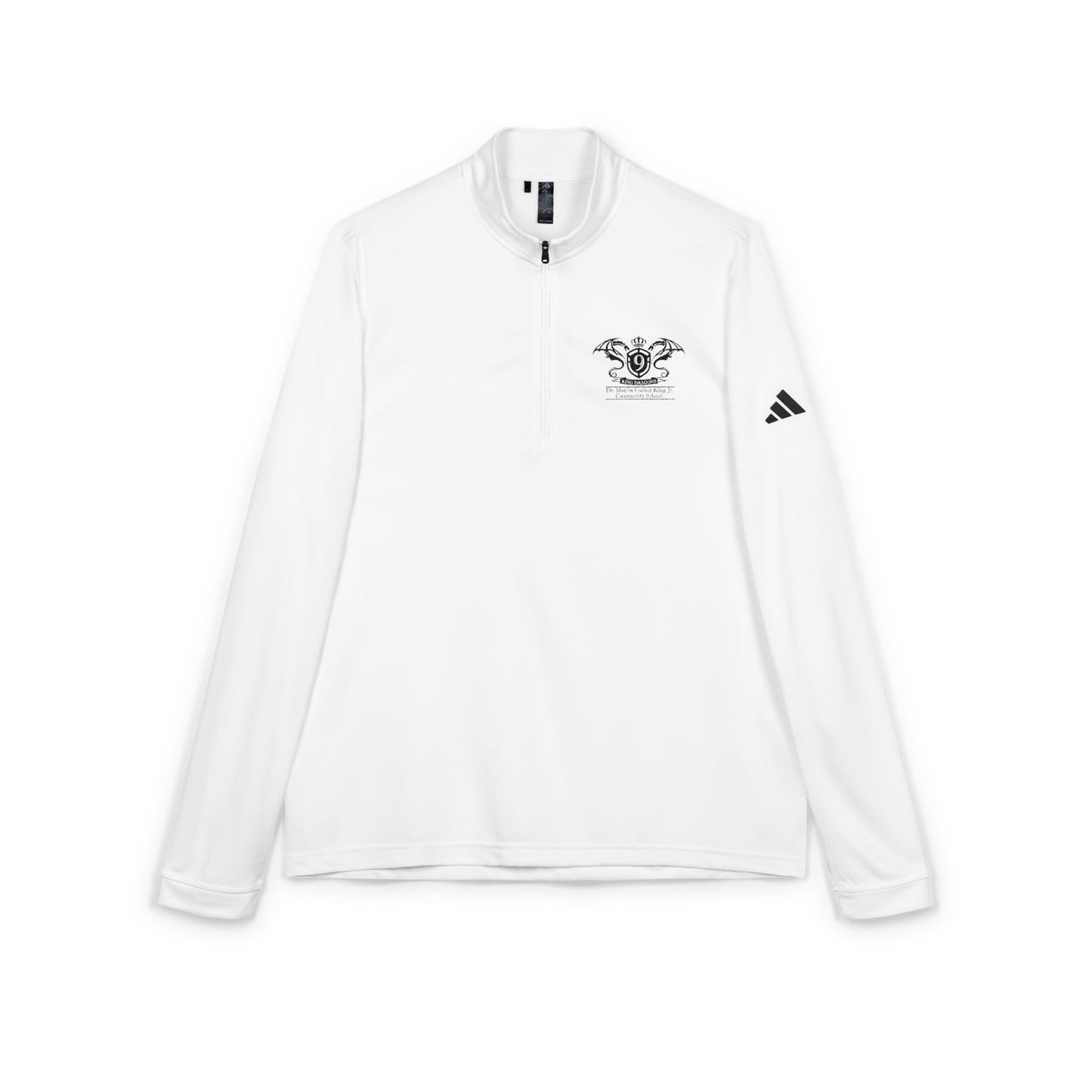 Embroidered Quarter-Zip Pullover — Classic adidas® Pullover with Crest Embroidery