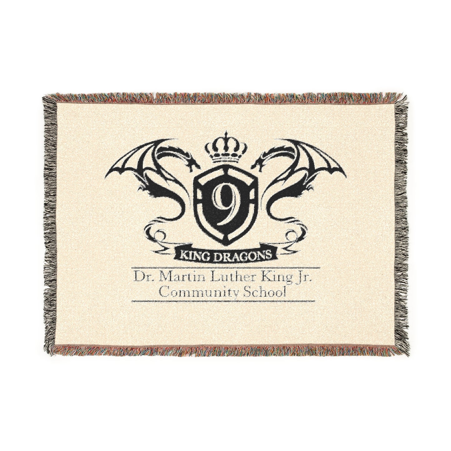 MLK Crest Woven Blanket — Commemorative School Throw