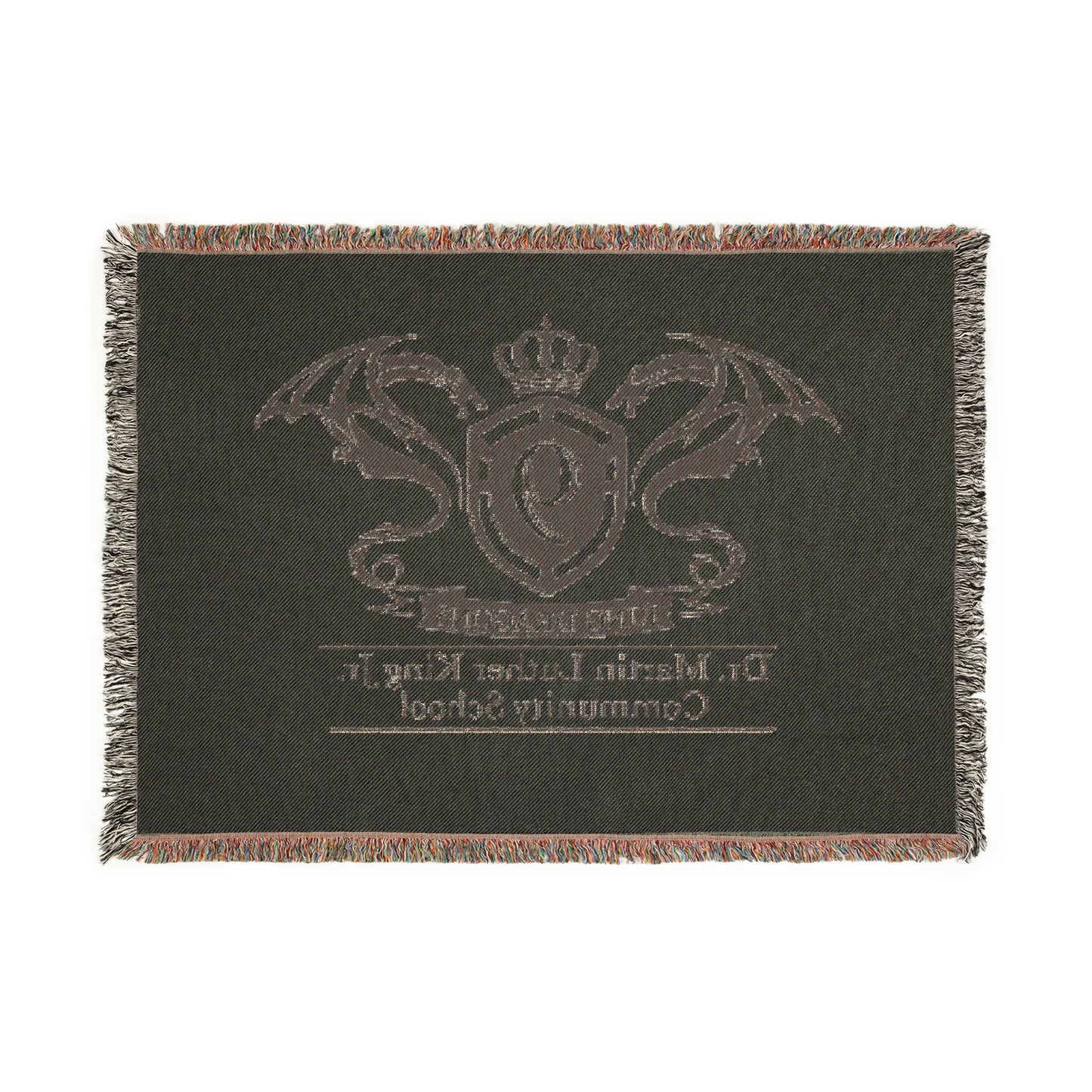 MLK Crest Woven Blanket — Commemorative School Throw